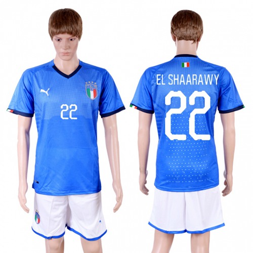 Italy #22 El Shaarawy Home Soccer Country Jersey - Click Image to Close